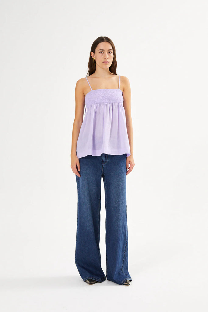 Rabens Saloner Soft Denim Pant - Inez Washed Indigo