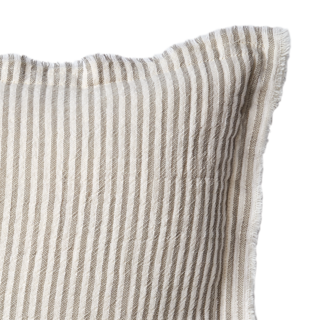 LINE Cushion cover, Grey/white