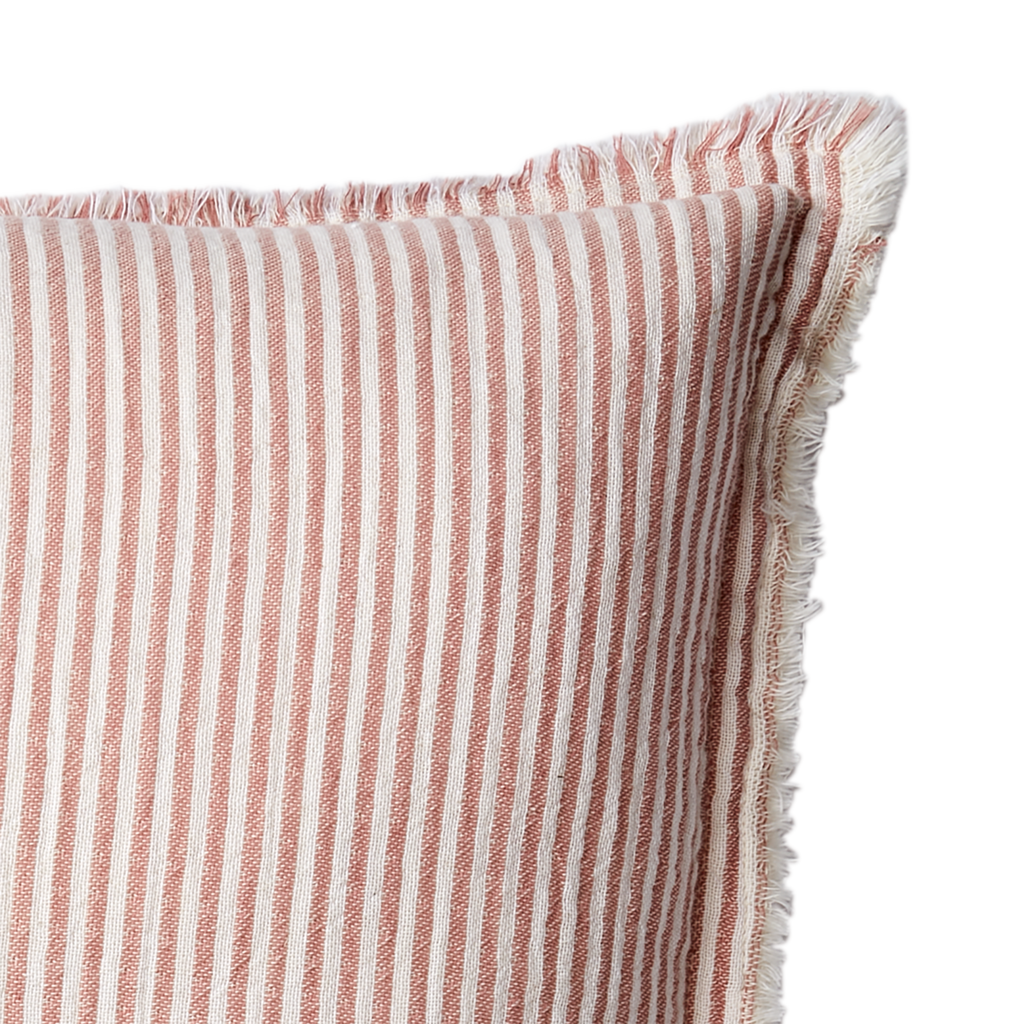 LINE Cushion cover, Pink/white