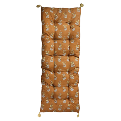 Mattress w flower pattern terracotta