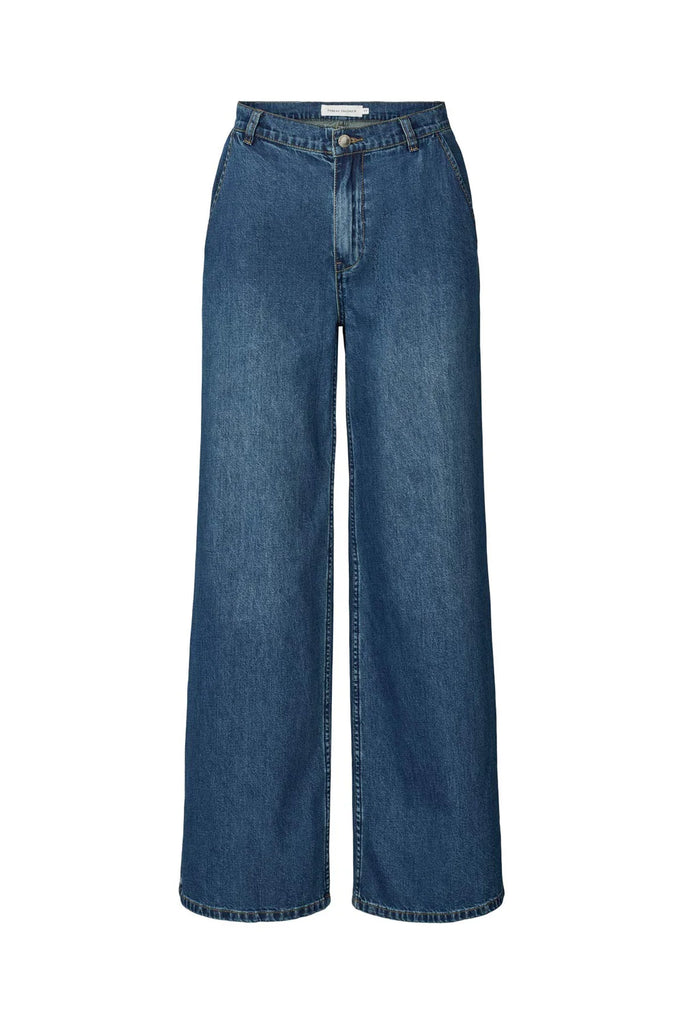 Rabens Saloner Soft Denim Pant - Inez Washed Indigo