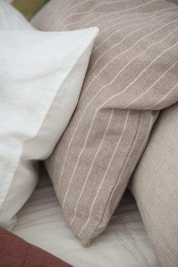 IB Cushion cover malva w/thin beige stripes