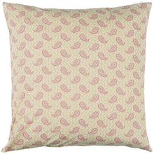 IB Cushion cover beige w/light pink/grey paisley pattern