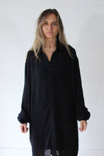 WDTS Shirt Dress in Cotton/Linen  - Black