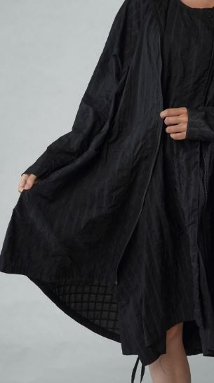 Rundholz SS25 3431201 coat black check