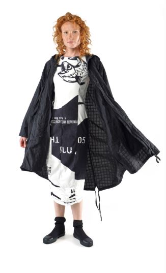 Rundholz SS25 3431201 coat black check