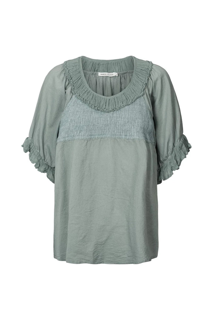 Rabens Saloner Cotton Angel Top - Dorita Sage