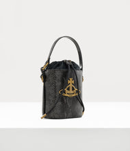 Vivienne Westwood Daisy Drawstring Bucket embossed Snake Leather