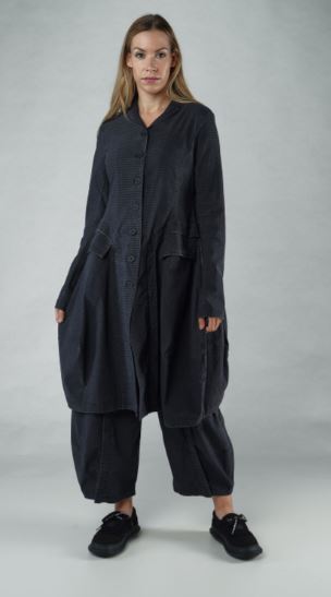 Rundholz SS25 3441219 coat black check