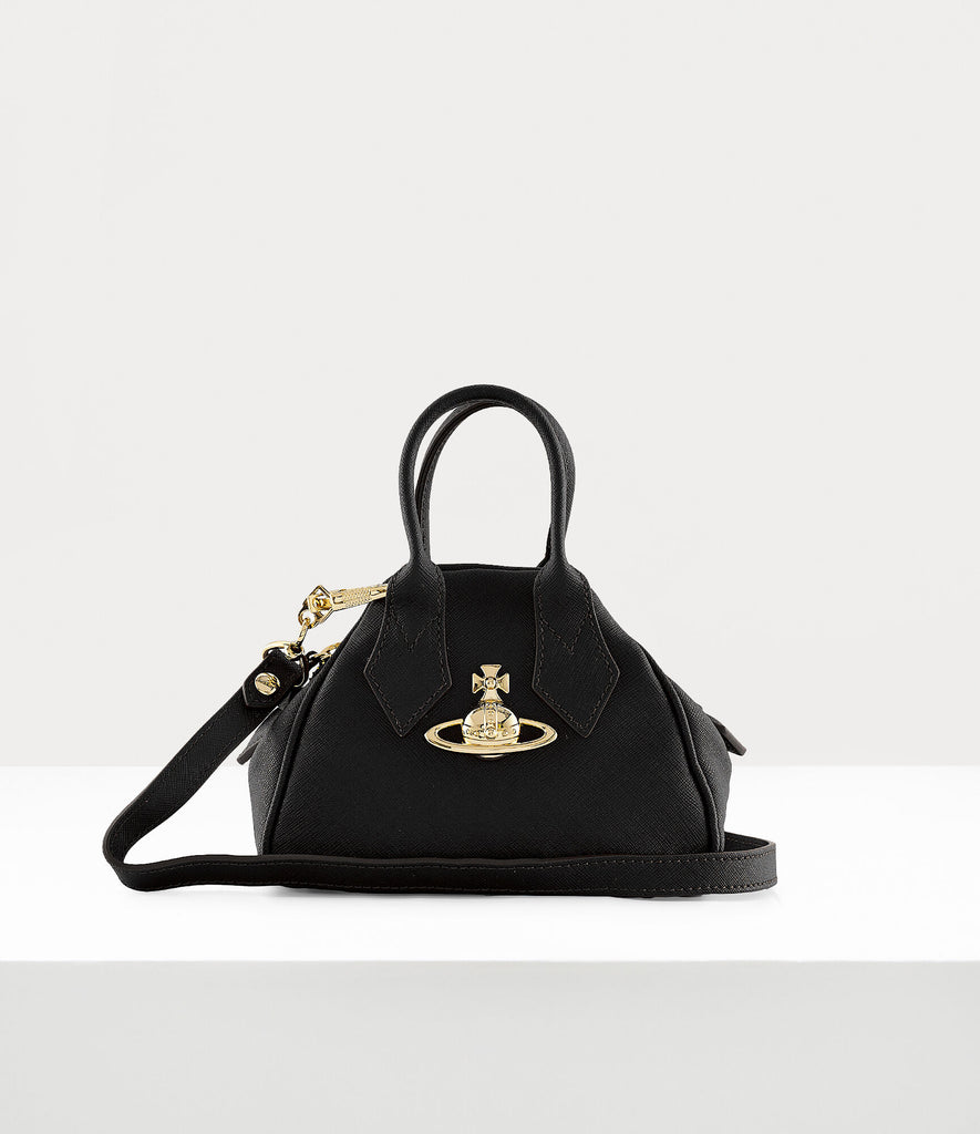 Vivienne Westwood Saffiano leather Mini Yasmine, Black