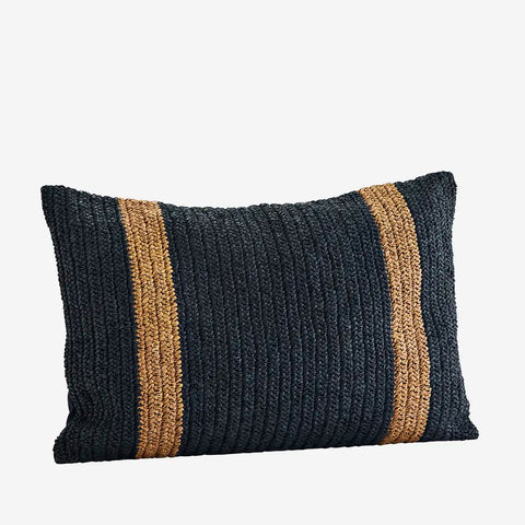 Raffia Cushion Cover - 40x60 Black