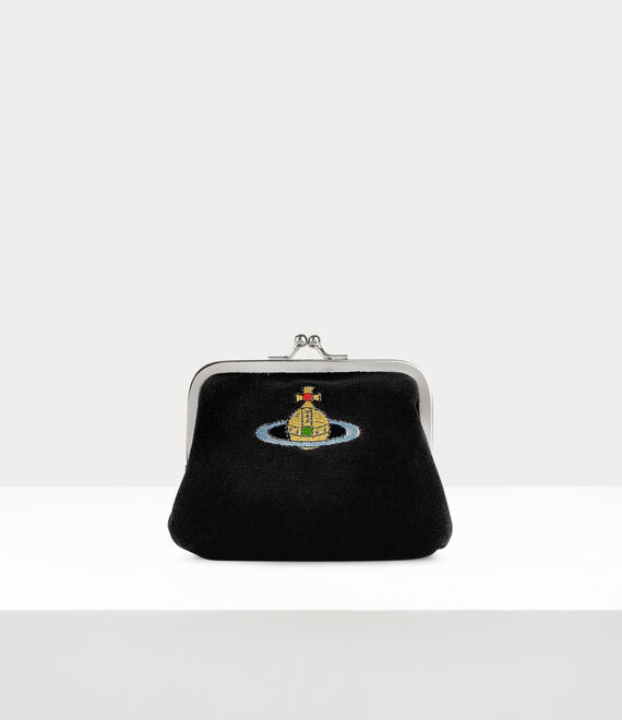 Vivienne Westwood Frame Coin Purse Black Velvet