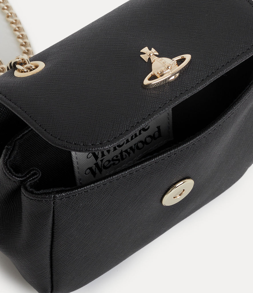 Vivienne Westwood Re-Vegan Grain Small Purse with Gold Chain