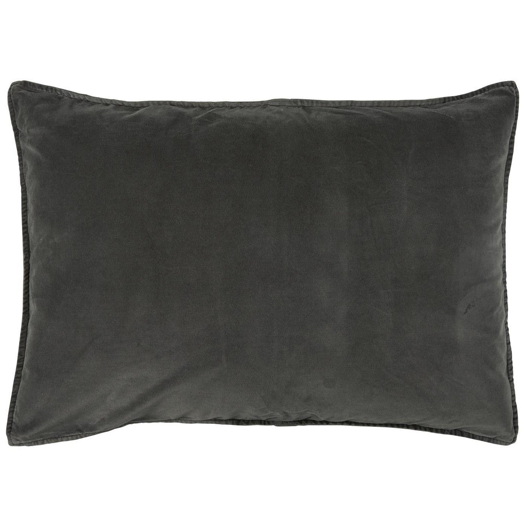 Ib Laursen cushion cover velvet thunder grey