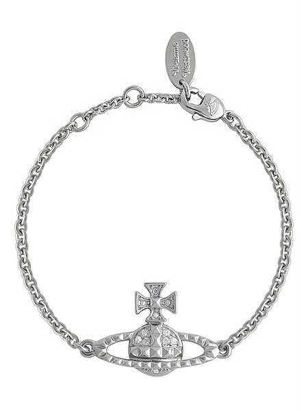 Vivienne Westwood Mayfair Bas Relief Bracelet- Rhod/Crystal