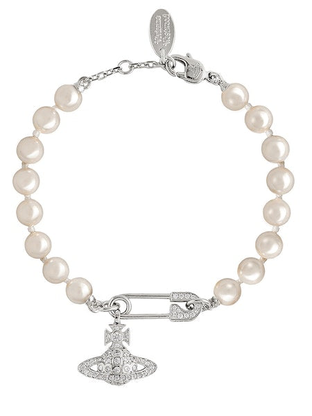 Vivienne Westwood Lucrece Pearl Bracelet - Platinum/Light Creamrose Pearl