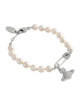 Vivienne Westwood Lucrece Pearl Bracelet - Platinum/Light Creamrose Pearl