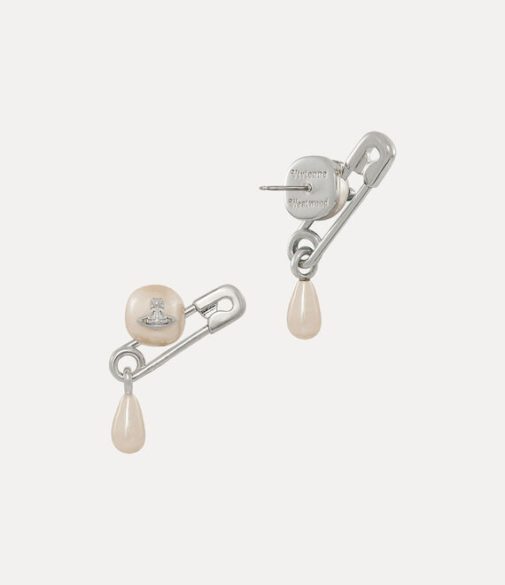 Vivienne Westwood Claude Small Stud Earrings Platinum