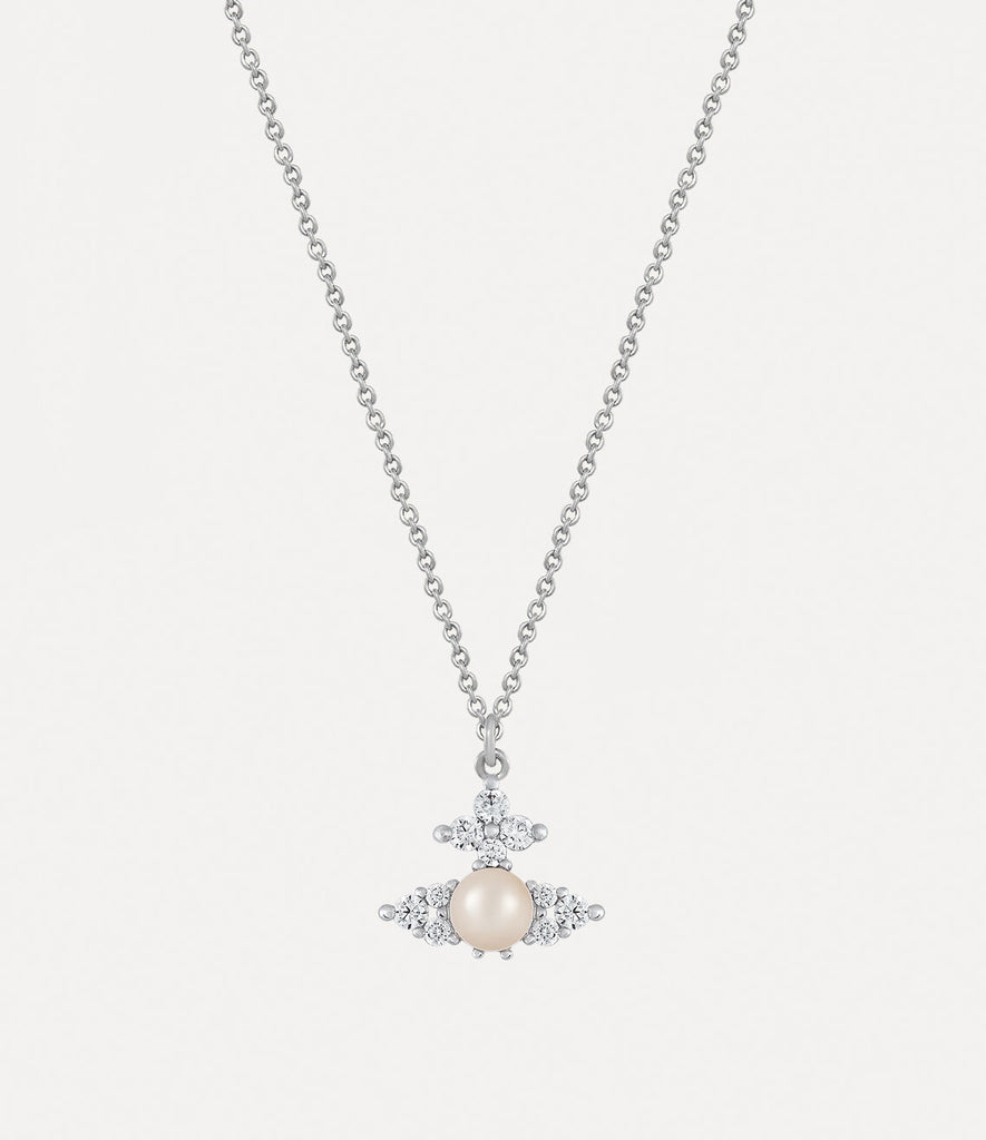 Vivienne Westwood Feodora Pendant Platinum Creamrose Pearl