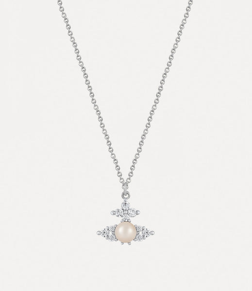 Vivienne Westwood Feodora Pendant Platinum Creamrose Pearl