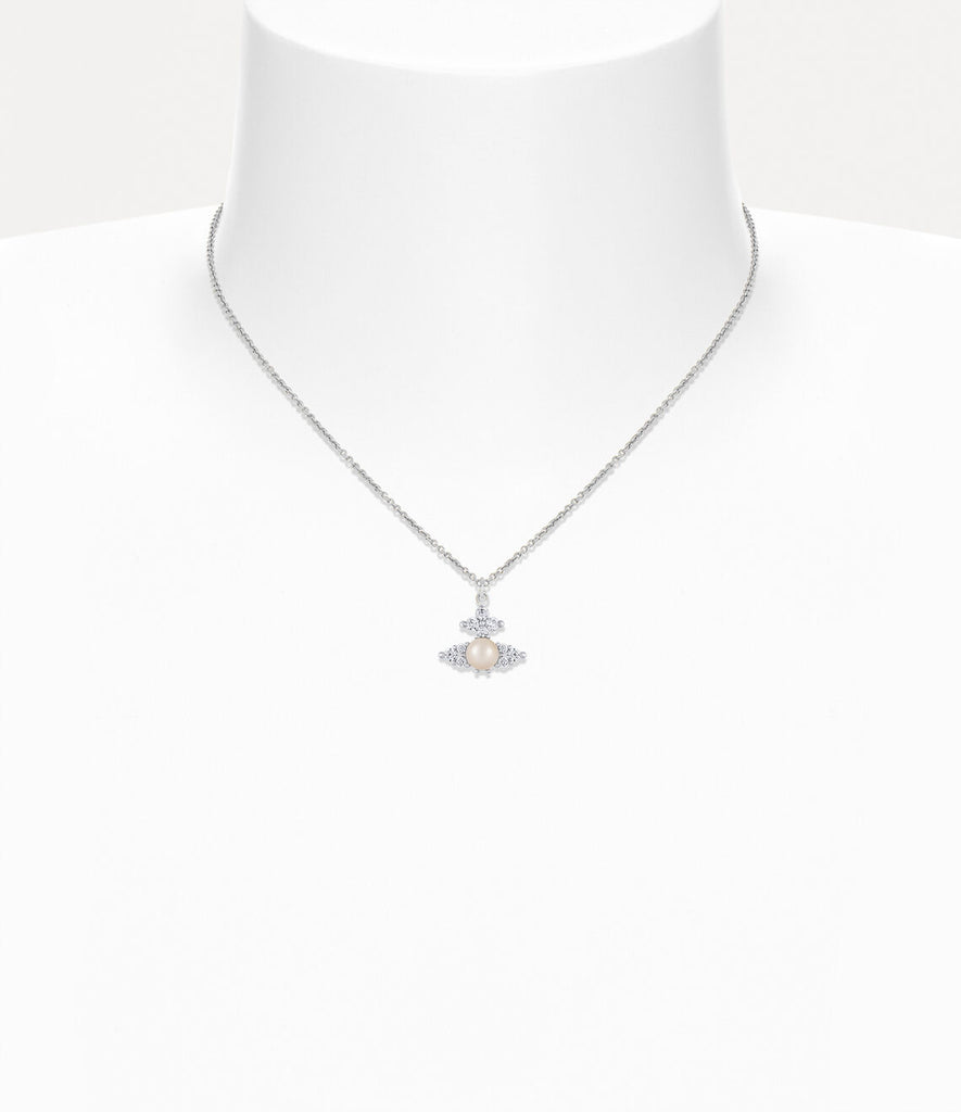 Vivienne Westwood Feodora Pendant Platinum Creamrose Pearl