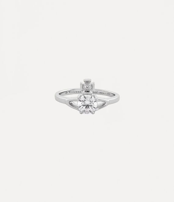 Vivienne Westwood Reina Ring - platinum white cz