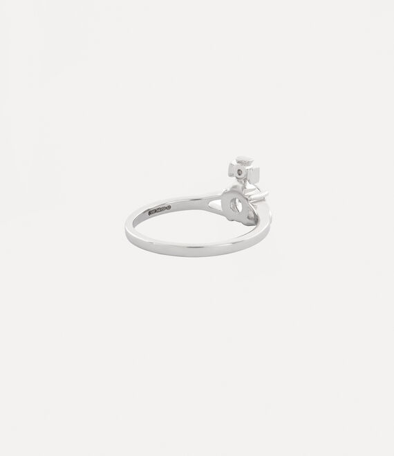 Vivienne Westwood Reina Ring - platinum white cz