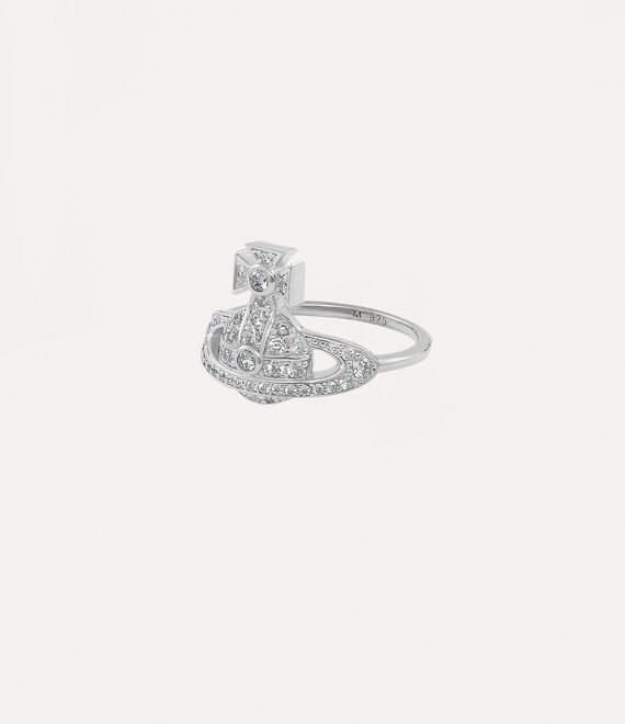 Vivienne Westwood Little Orb Ring PLATINUM-WHITE-CZ