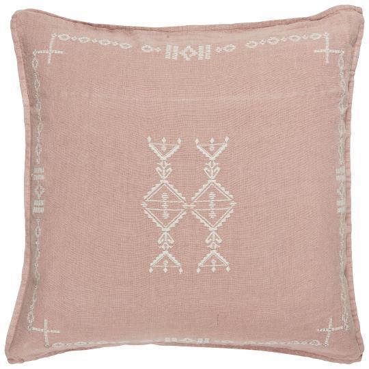 IB Cushion cover malva w/white embroidery