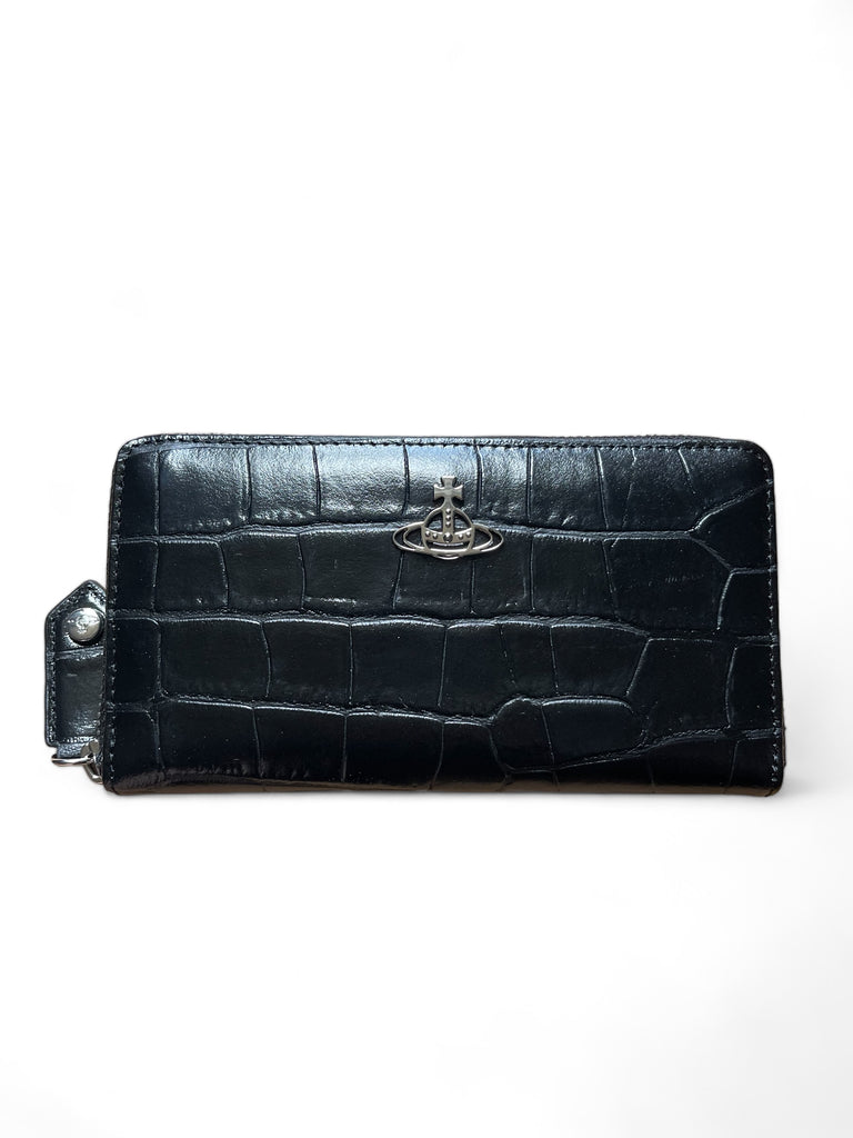 Vivienne Westwood CROCODILE NEW ZIP ROUND WALLET