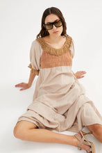 Rabens Saloner Cotton Long Angel Dress - Dorothea Caramel