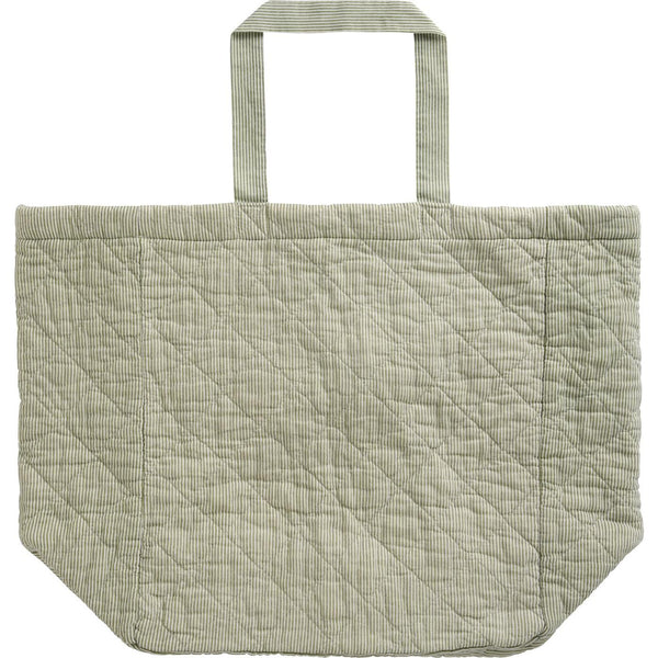 IB Bag quilted white and dusty green stripes