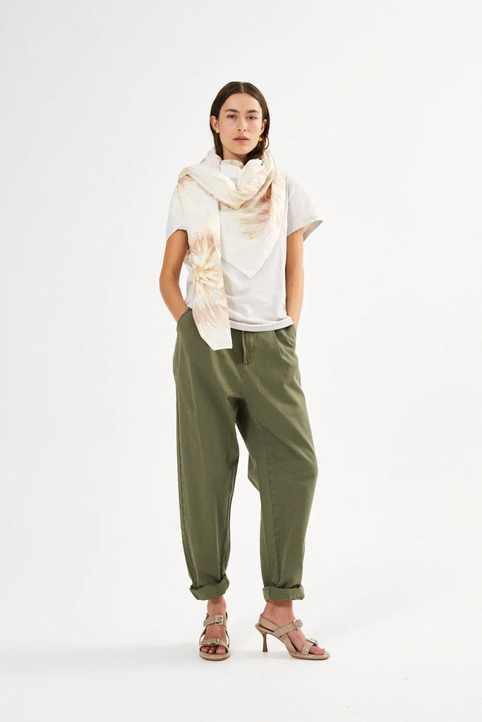 Rabens Saloner Canvas Light Pleat Pant - Raina