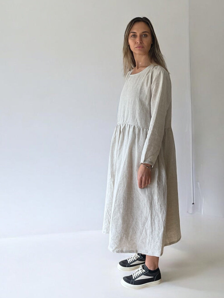 WDTS  Iris dress- Linen - natural