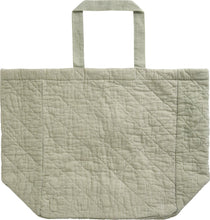 IB Bag quilted white and dusty green stripes