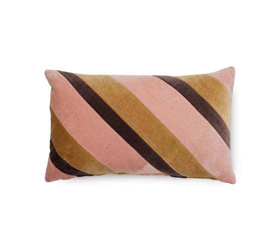 Striped Velvet Cushion, Sun Kissed (50X30CM)