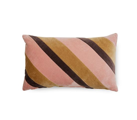 Striped Velvet Cushion, Sun Kissed (50X30CM)