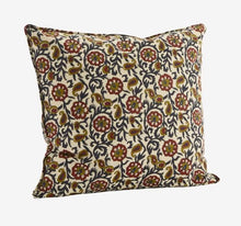 Madam Stoltz Printed cushion cover Sand, grey, tomato, mustard