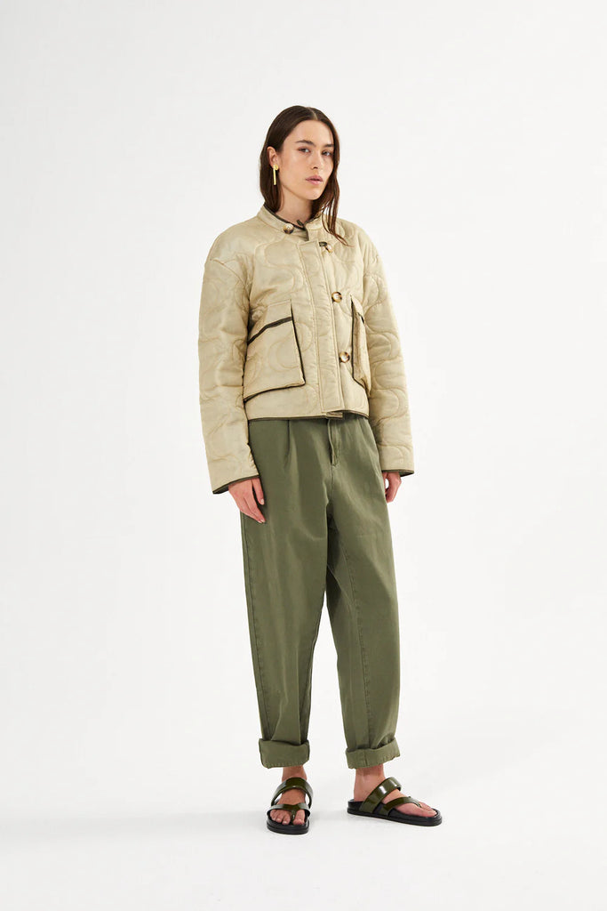 Rabens Saloner Canvas Light Pleat Pant - Raina