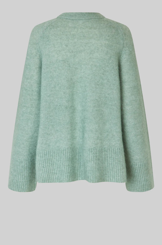 Second Female Brookline Knit Raglan O-Neck - Slate Green