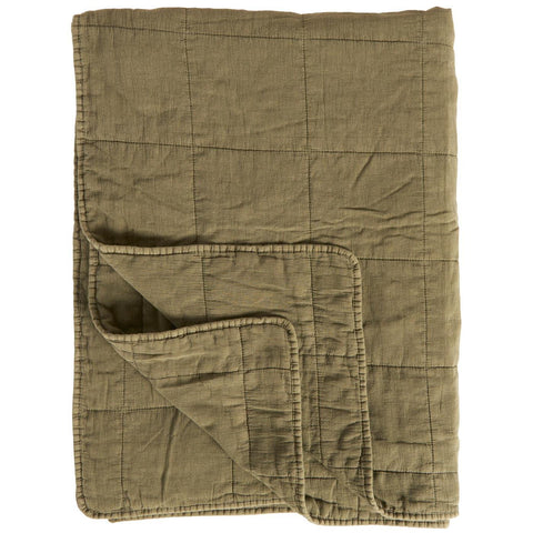 Ib Laursen Classic Quilt Olive 130 x 180cm