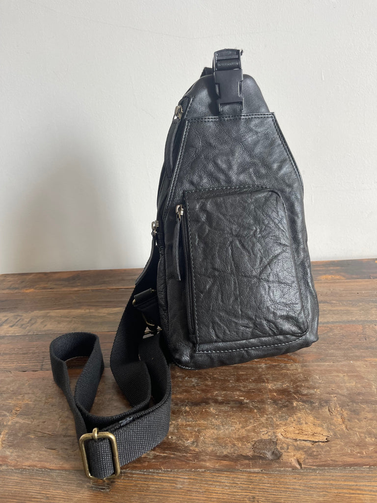 WDTS cloudy leather Crossbody Sling Bag