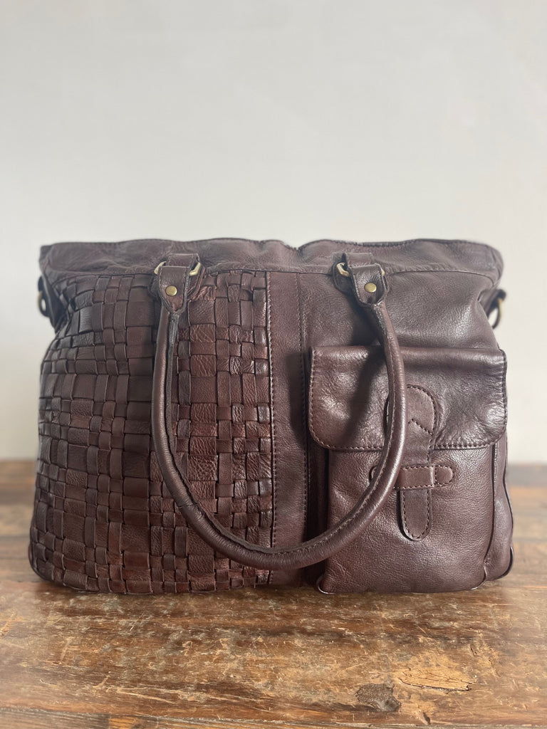 Sienna Bohemian Leather Bag -  Brown