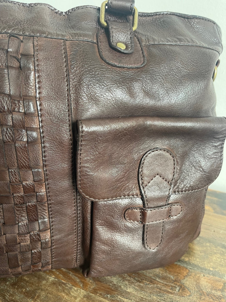 Sienna Bohemian Leather Bag -  Brown