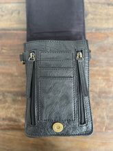 WDTS Cloudy leather black phone/ wallet bag