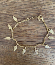 Feather chain bracelet Gold