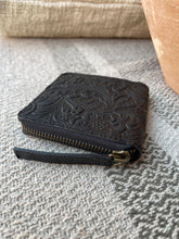 CollardManson Square Wallet- Black Floral