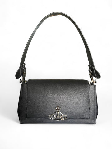 Vivienne Westwood Hazel Medium Handbag, Black - with silver ORB