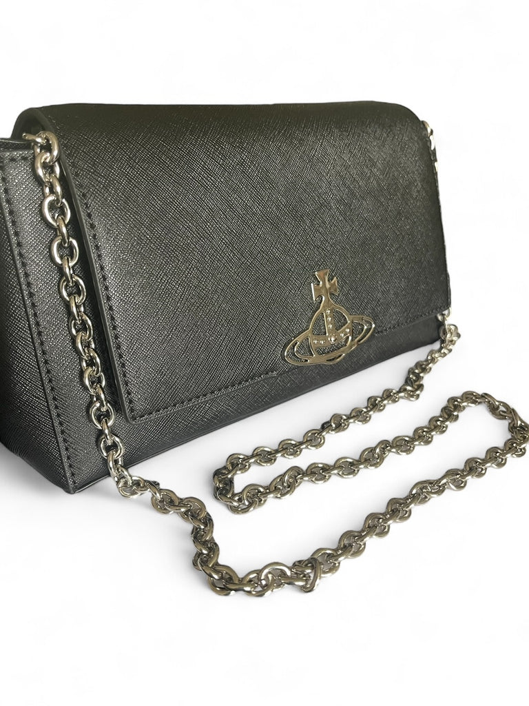 Vivienne Westwood Hazel Medium Handbag, Black - with silver ORB