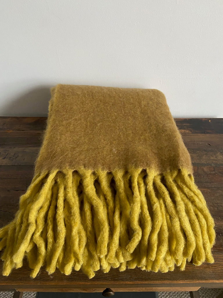 Maitri Throw  - Chestnut with fringing